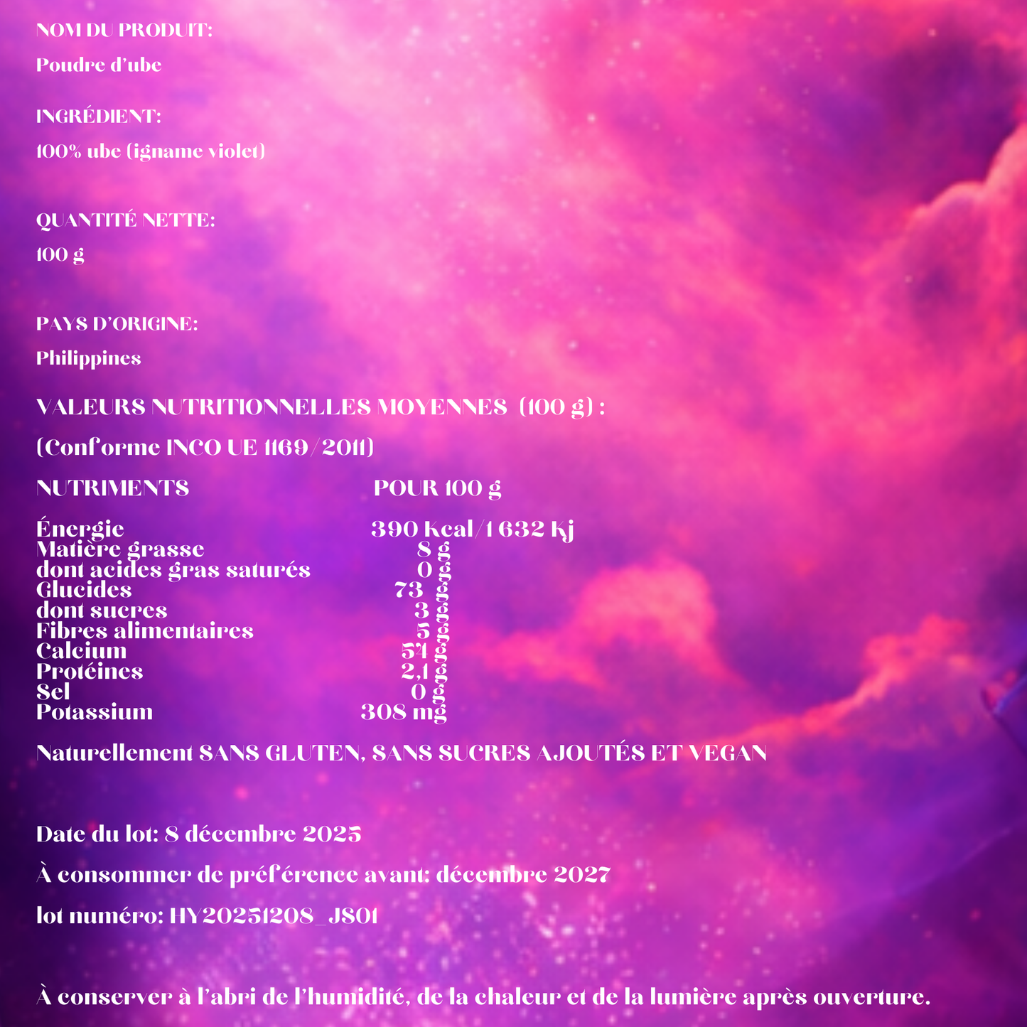 Poudre d'Ube 100 % Naturelle 💜 Packs & Offres