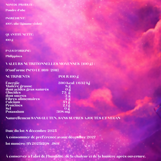 Poudre d'Ube 100 % Naturelle 💜 Packs & Offres